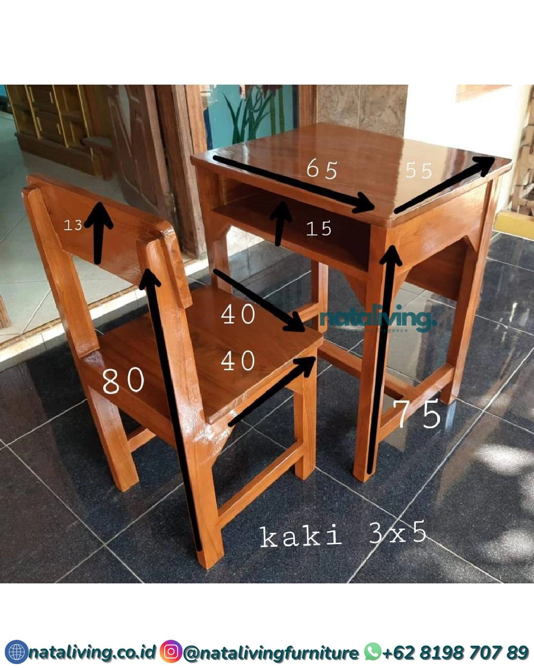 Kursi dan Bangku Sekolah Kayu Jati – Pilihan Tepat untuk Kenyamanan dan Ketahanan Jangka Panjang